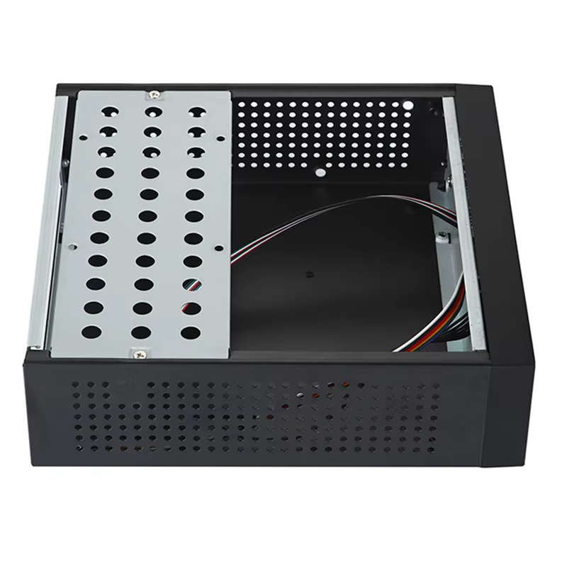 RGEEK ITX boîtier d'ordinateur M06 Mini boîtier de bureau commodité boîtier de PC peut installer 2.5 pouces HD Support 17x17 cm carte mère