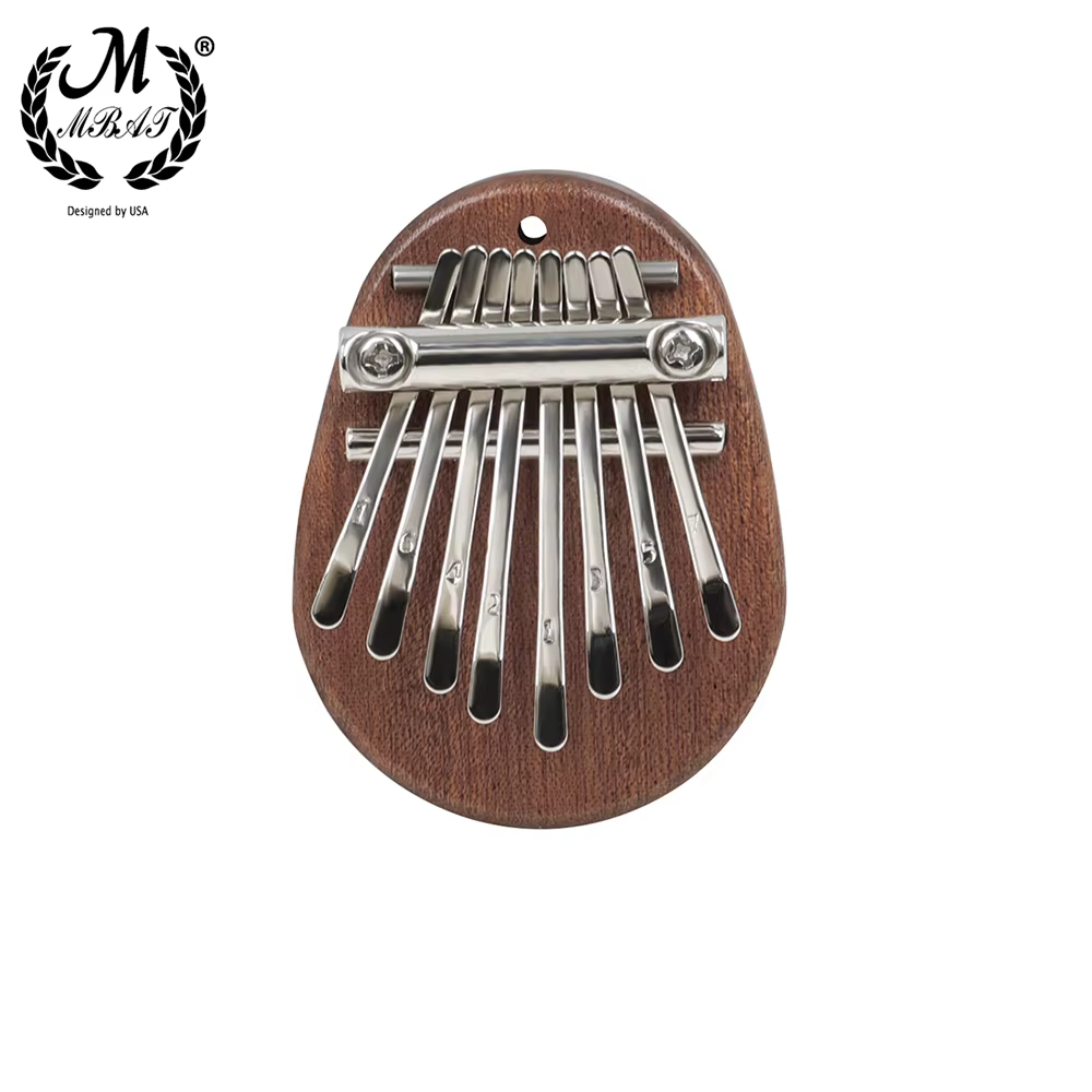 M MBAT 8 tons pouce Piano Base en bois massif ovale Mini pouce Piano Simple Portable pouce Piano clavier Instrument de musique jouets