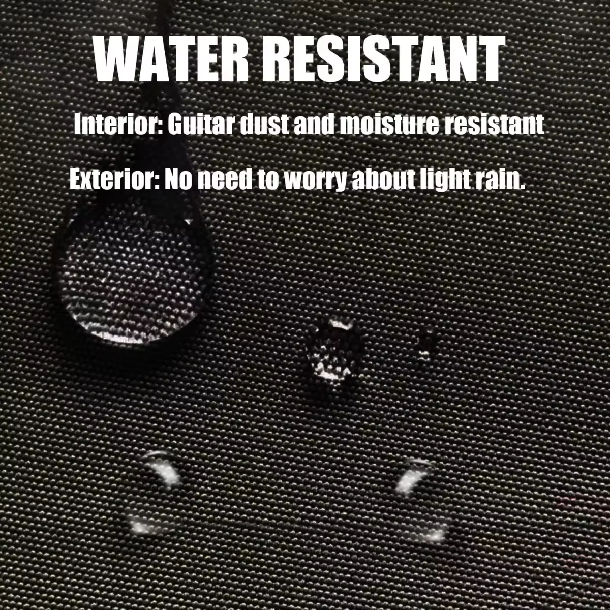 Miwayer Sac de concert pour guitare électrique étanche noir |   Double bretelles pour accessoires de guitare