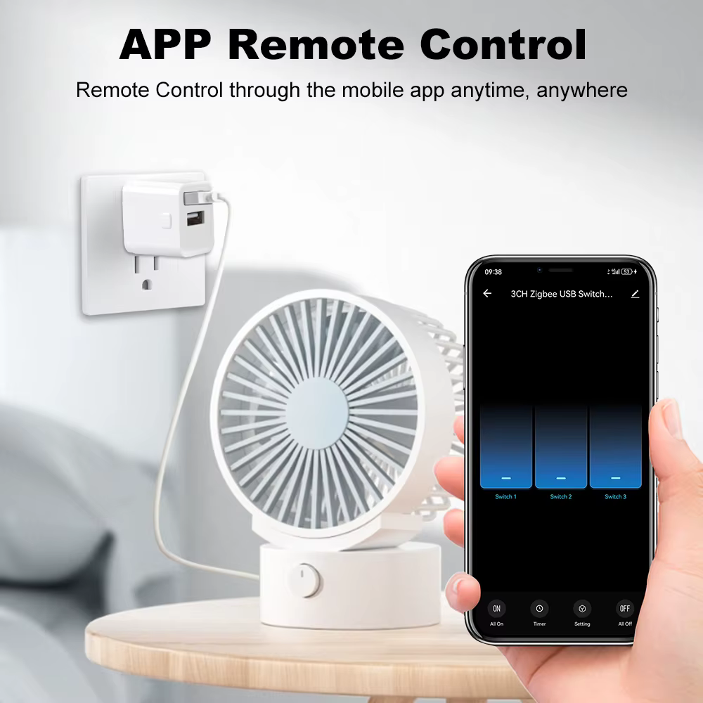 MANHO Hub USB intelligent WiFi, adaptateur Micro USB 5V, mini adaptateur d'alimentation USB WiFi, contrôle à distance par application, commande vocale pour Alexa Google Home