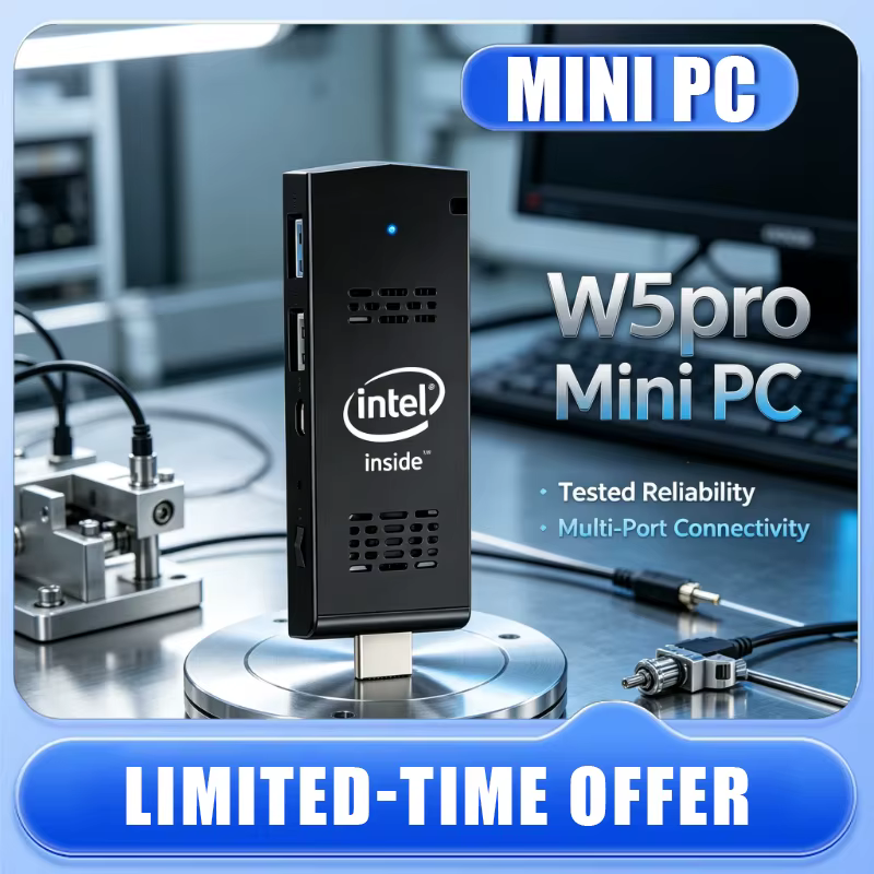 Mini PC NOUVEAU Intel W5 Pro Atom Z8350 Computer Stick Windows 10 4GB/8GB RAM 64GB/128GB eMMC WiFi5 BT4.0 avec ventilateur de refroidissement