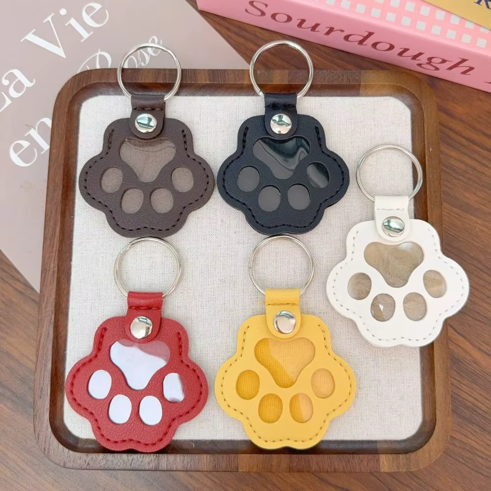 Porte-clés commémoratif en cuir PU durable pour poils d'animaux, mini sac multifonctionnel pour poils de chat et de chien