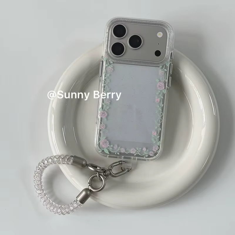 Coque de téléphone mate Y2K motif fleur de rose rose brillante style coréen pour iPhone 18 11 12 13 14 15 16 17 AIR Pro Max Plus, protection antichoc