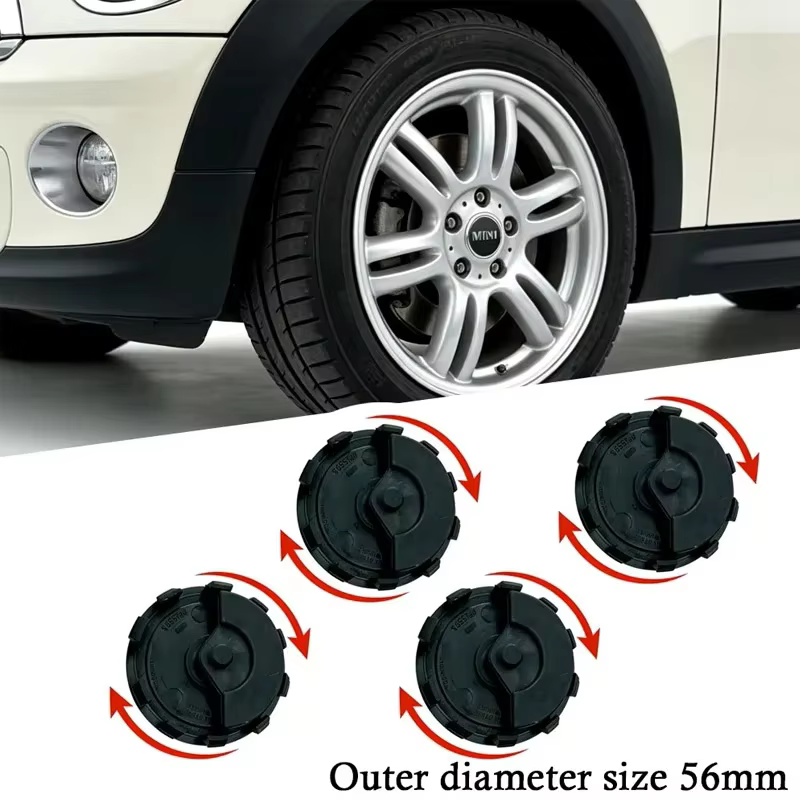2026 Cache-moyeux flottants 3D 56MM pour Mini Wings S JCW R56 R50 R53 R55 R57 R60 F54 F55 F56, Accessoires automobiles