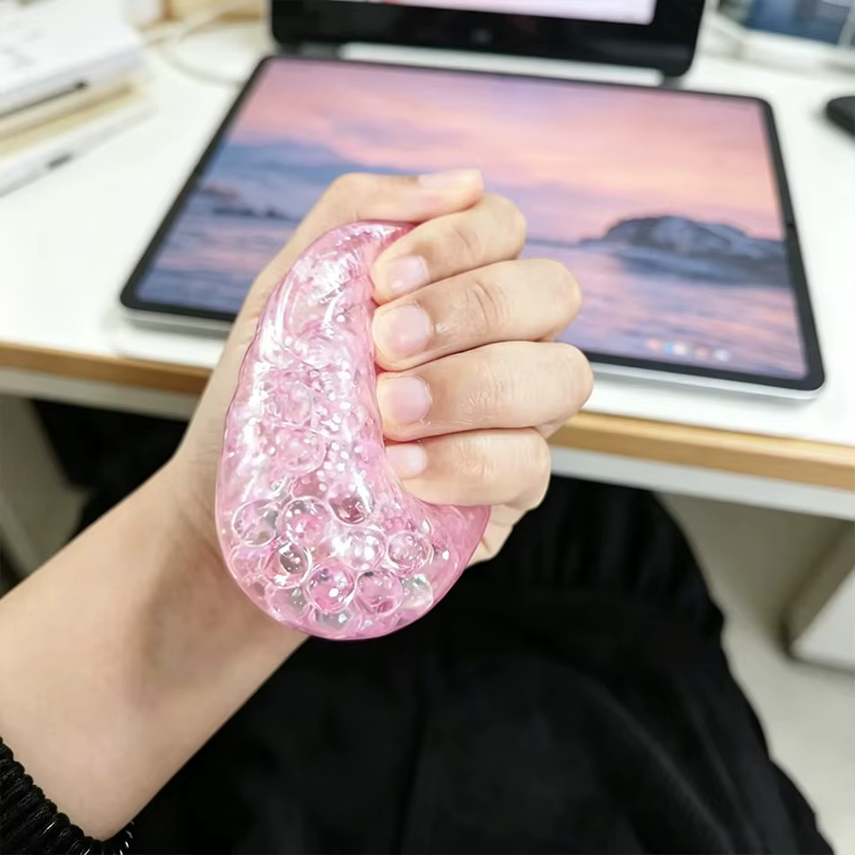 Mini Squishy Pâton Scintillant avec Boîte, Jouet Sensoriel en Forme de Boulette de Pâte Souple pour la Décompression, Anti-Stress, Cadeau