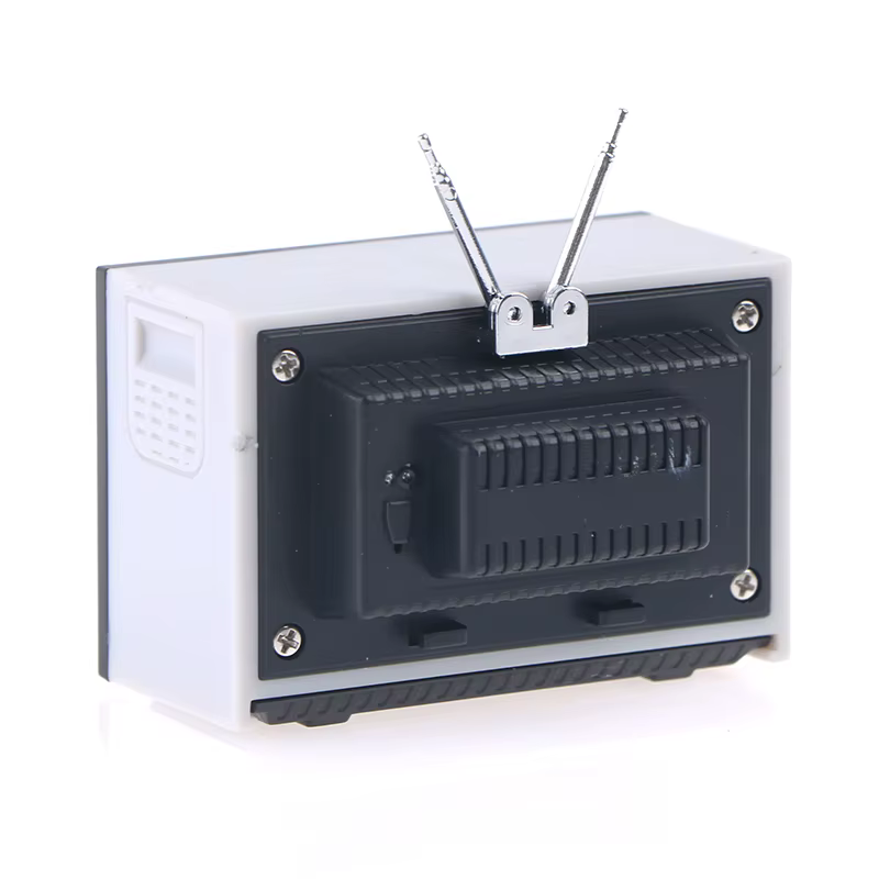 Mini ornements miniatures TV rétro, jouet de course, maison, 5.7x2.4x3.4cm