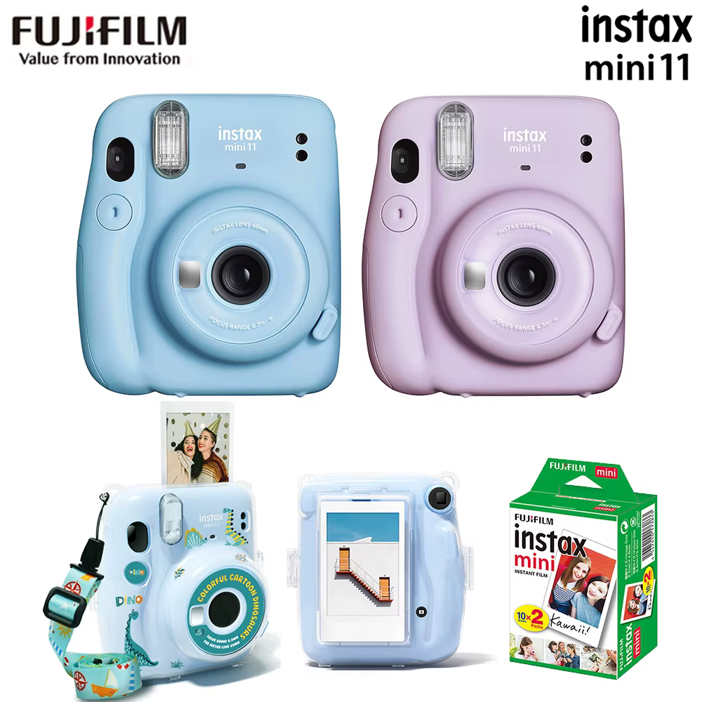 Fujifilm Instax Mini 12 appareil photo instantané en option 20/40 feuilles Instax Mini Film + Album + sac rose/bleu/mortelle/blanc/violet