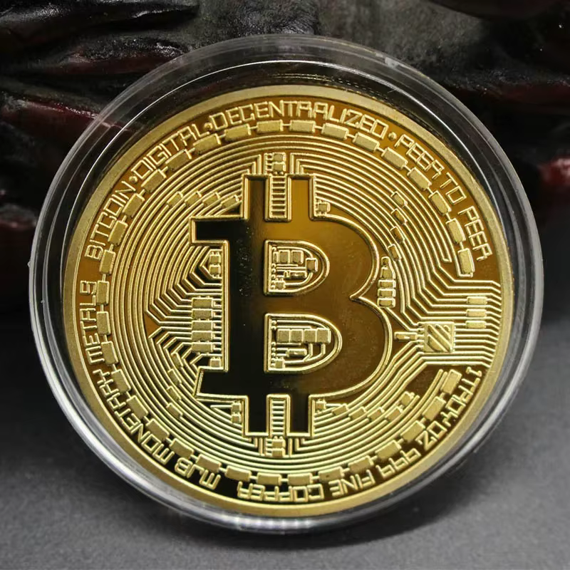 Bitcoin pièce BTC métal Antique Imitation plaque d'or à collectionner Art Collection cadeau physique commémoratif Casascius Bit d