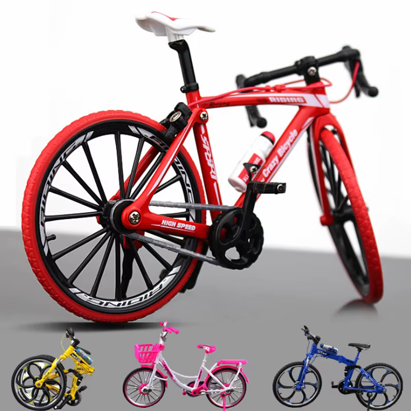 Mini modèle de vélo en alliage 1:10, jouet pour enfants, doigt en métal moulé sous pression, jouet de course, Simulation de Collection, jouets pour garçons, cadeau