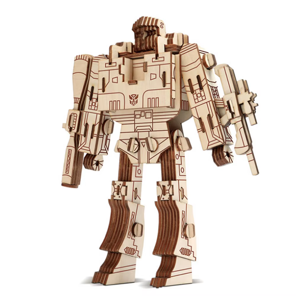 Kendo – Puzzle Robot 3D en bois, Kit de modèle de point stéréo fait à la main, jouet créatif de décoration pour la maison, pour garçons et adultes