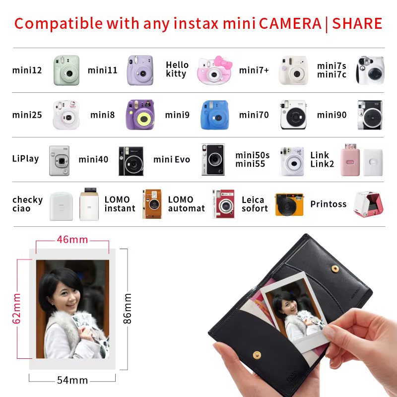 En stock : Film Fujifilm Instax Mini avec bord blanc, 50/60 feuilles, compatible avec les appareils photo instantanés Instax Mini 12, 11, 9, 8, 7s, 70, 90, EVO, LINk, LiPlay