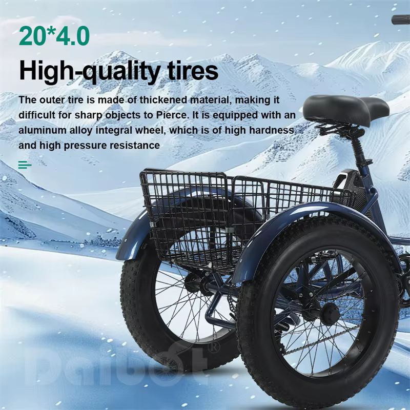 Tricycle électrique à trois roues pour adultes, mini voiture, véhicule cargo, gros vélo, vélo électrique pour femmes et hommes, batterie perfective, 48V, 500W