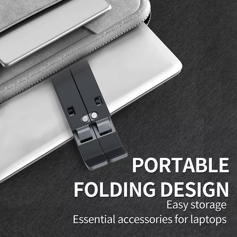 Support pliable pour ordinateur Portable, réglable, Base de Support en alliage d'aluminium pour Macbook, accessoires pour ordinateur Portable