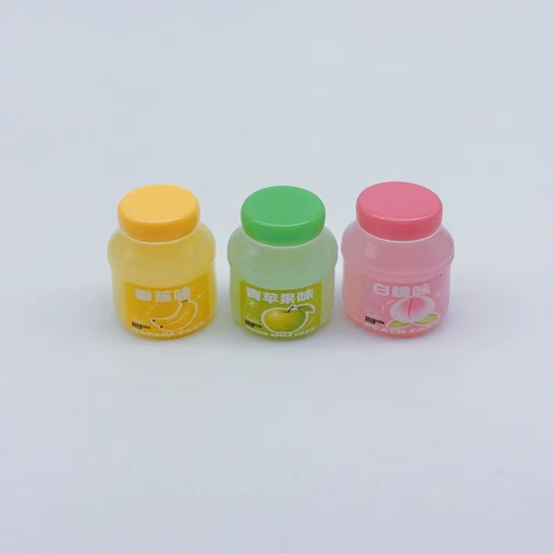 TH 5 pièces, nouveaux jouets miniatures en forme de pots de confiture de fruits, 5 saveurs assorties, réalistes et mignons, pour maison de poupée, diorama, bricolage, décoration artisanale