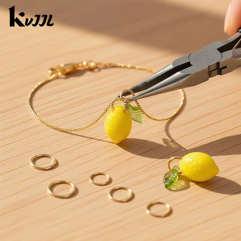 10 pendentifs citron en acrylique, breloques DIY, petites breloques citron, accessoires de bijoux faits à la main