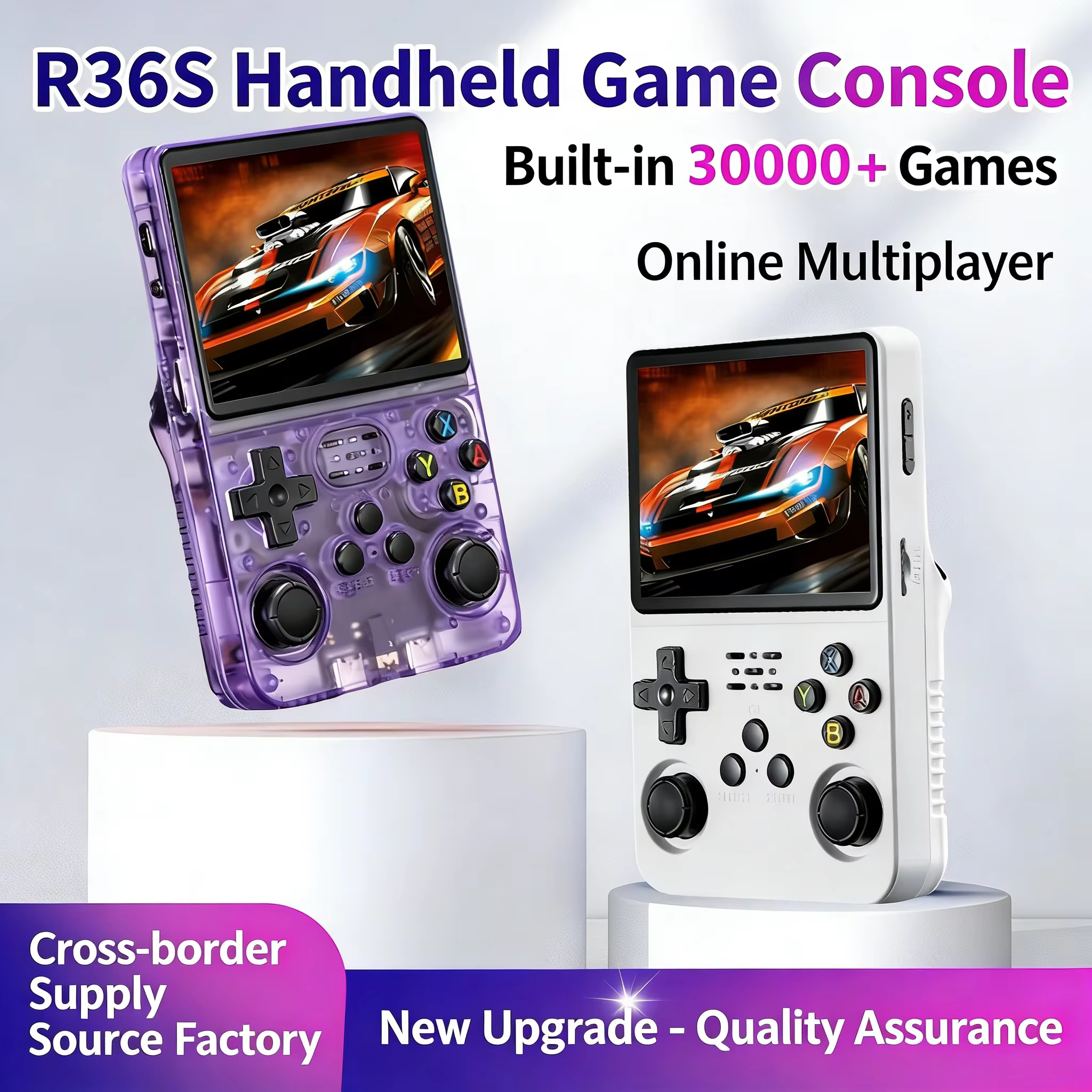 Console de jeu rétro portable R36S Mini, écran IPS 3,5 pouces, stockage 128 Go, lecteur multimédia vidéo de poche pour jeux décontractés
