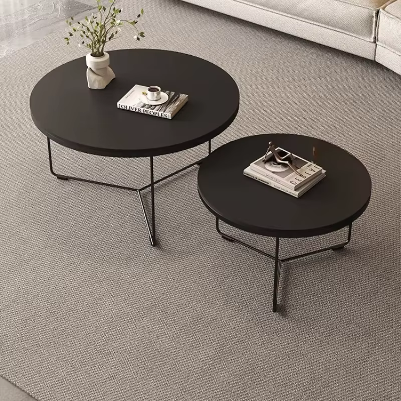 Table basse minimaliste, table basse de luxe pour petit espace, table basse ronde nordique pour salon, Mesa De Sala, meubles modernes