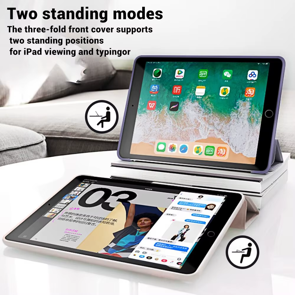 EMTRA pour étui iPad 2021 Mini 5 6 génération étui pour iPad Pro 11 2018 9.7 5 6th Air 2 3 10.5 housse transparente en silicone PU Funda