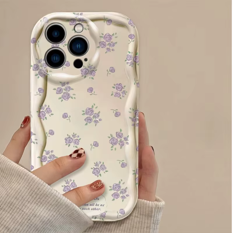 Coque de téléphone transparente en silicone motif rose fleurie colorée simple pour iPhone 17 16 15 14 13 12 11 Pro Max X XS XR 14 Plus 17Air