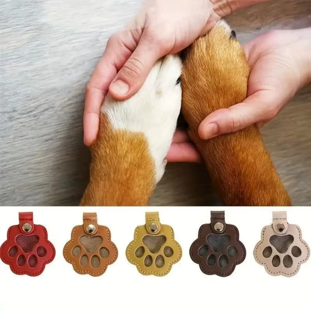 Porte-clés commémoratif en cuir PU durable pour poils d'animaux, mini sac multifonctionnel pour poils de chat et de chien