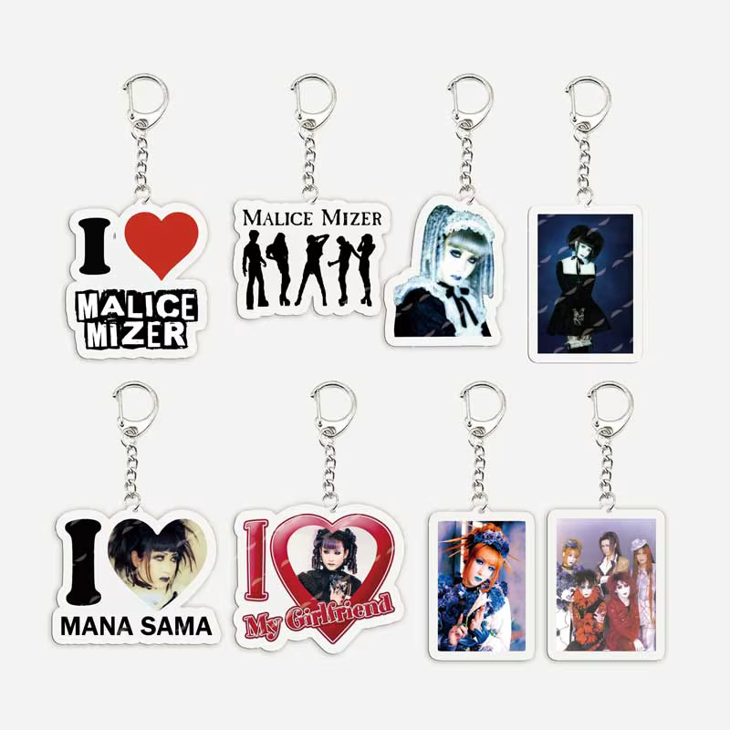 Acrylique Mana Sama porte-clés pour accessoires sac Malice Mizer porte-clés porte-clés pendentif porte-clés chaînes Fans cadeaux