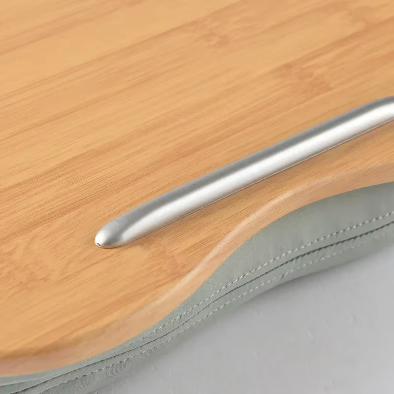 Mini Table multifonctionnelle pour ordinateur portable, supports pour coussin/téléphone/livre portable pique-nique/Camping/canapé, coussin de siège, tasse, plateau en bois
