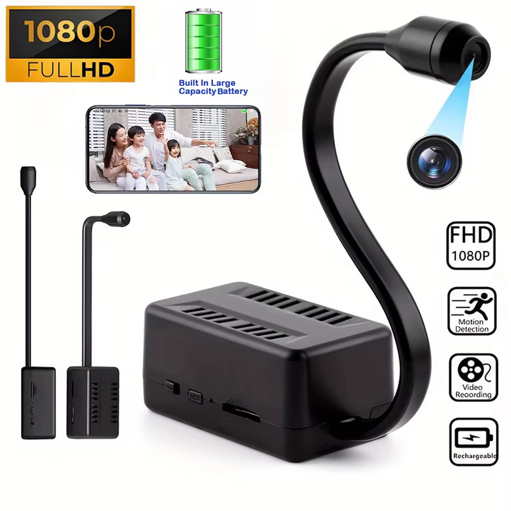 Mini caméra 1080P HD WiFi caméra sans fil enregistreur vidéo Surveillance de sécurité à domicile détection de mouvement caméscope P2P vue à distance