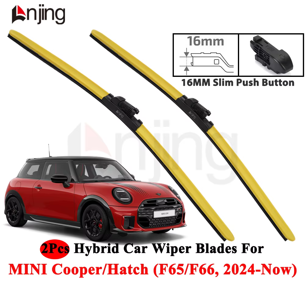 Balais d'essuie-glace hybrides LNJING pour MINI Cooper C S JCW F65 F66 2024-Présent