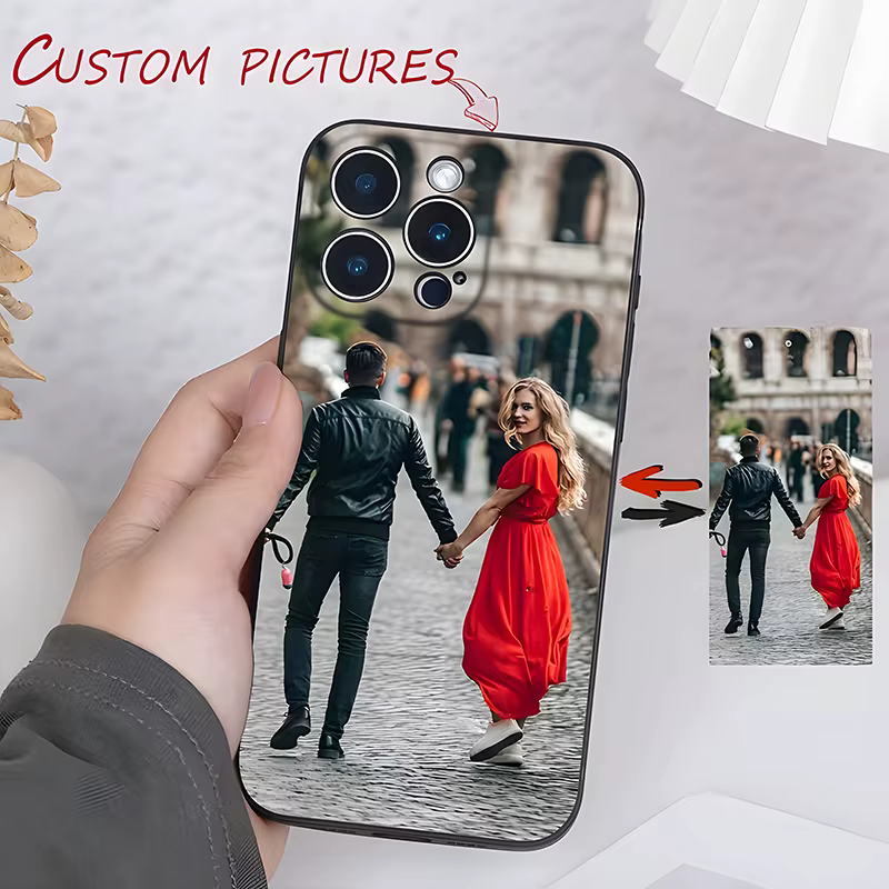 Coque Souple Antichoc Personnalisable avec Photo DIY pour iPhone 17 16 16E 15 14 13 12 11 Pro Max Air Mini SE 2020 2022 X XS XR 6 7 8 Plus