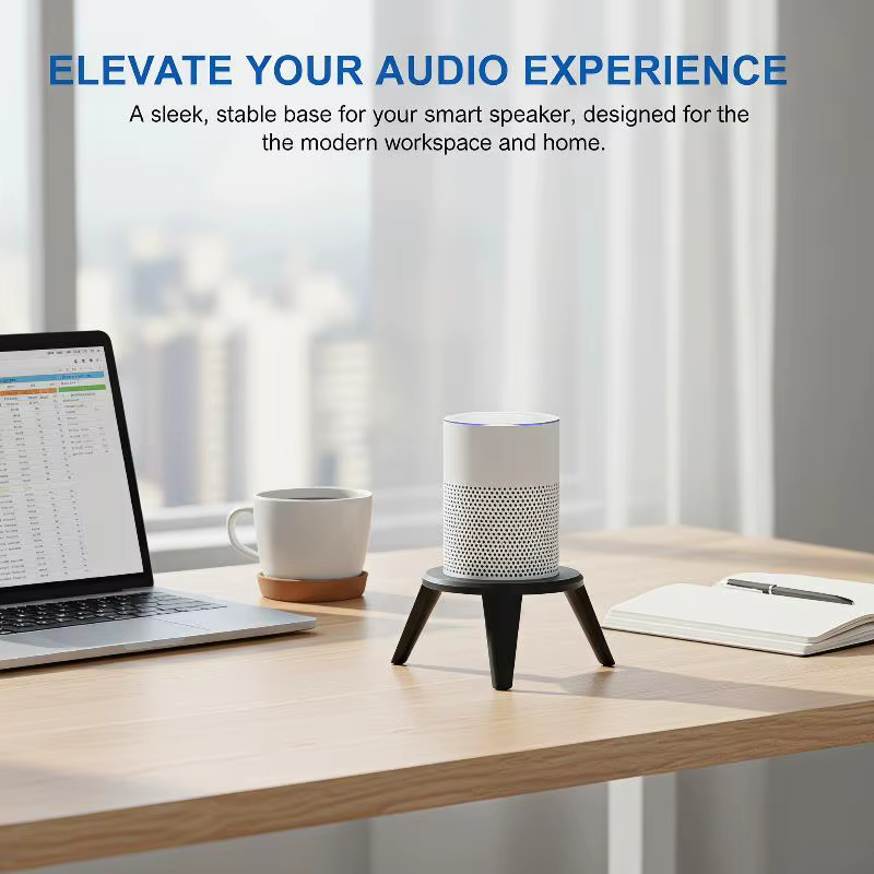 Support pour haut-parleur HomePod Mini, base en plastique durable, support trépied, support antidérapant pour comptoir de cuisine