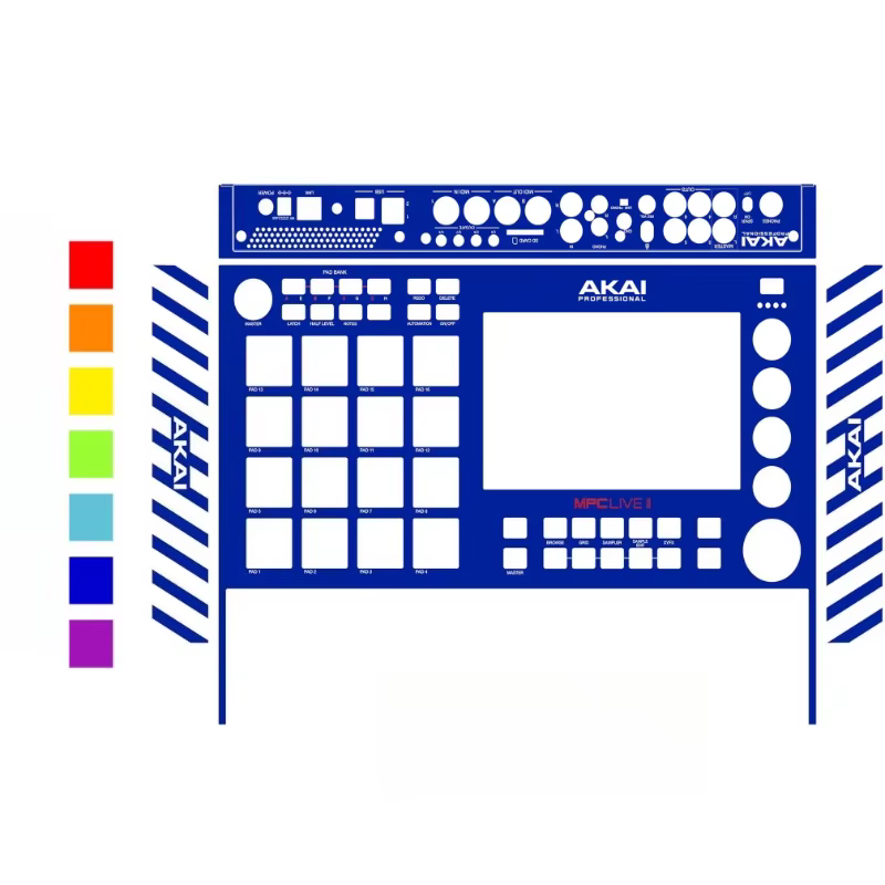 Film de protection pour contrôleur Akai MPC Live II, motif personnalisable, pas une plaque de fer, pas une machine