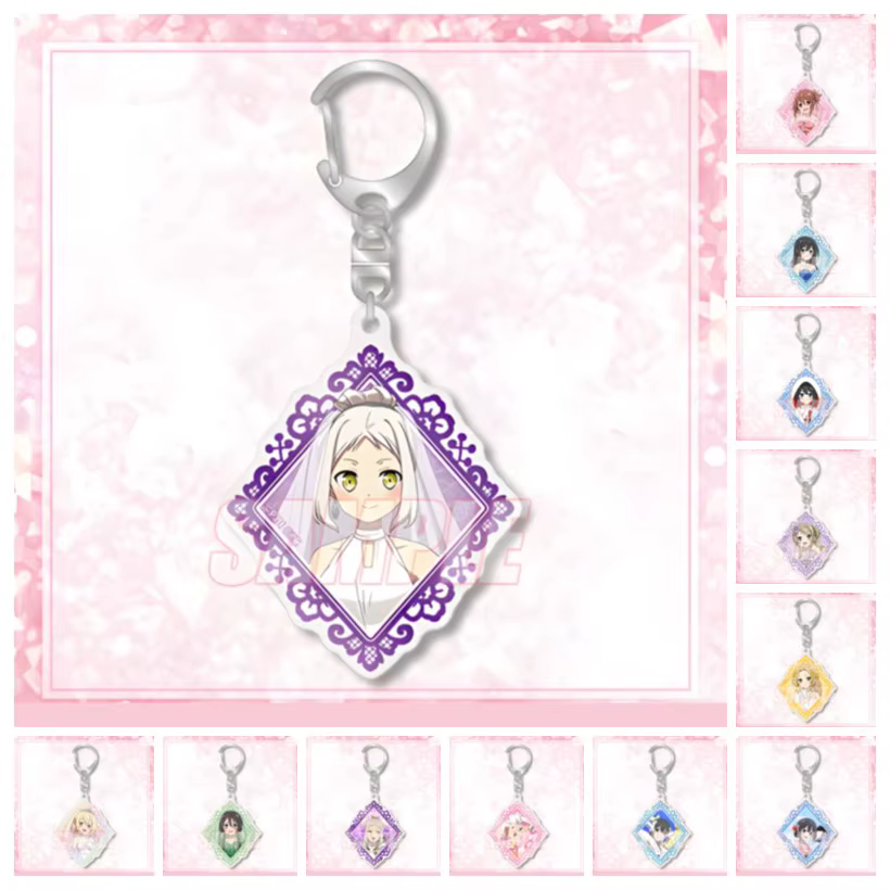 Yuki Yuna is a Hero : Hanayui no Kirameki GAME 6CM Figurine en acrylique porte-clés, breloque de sac, pendentif de sac à dos, pendentif de dessin animé