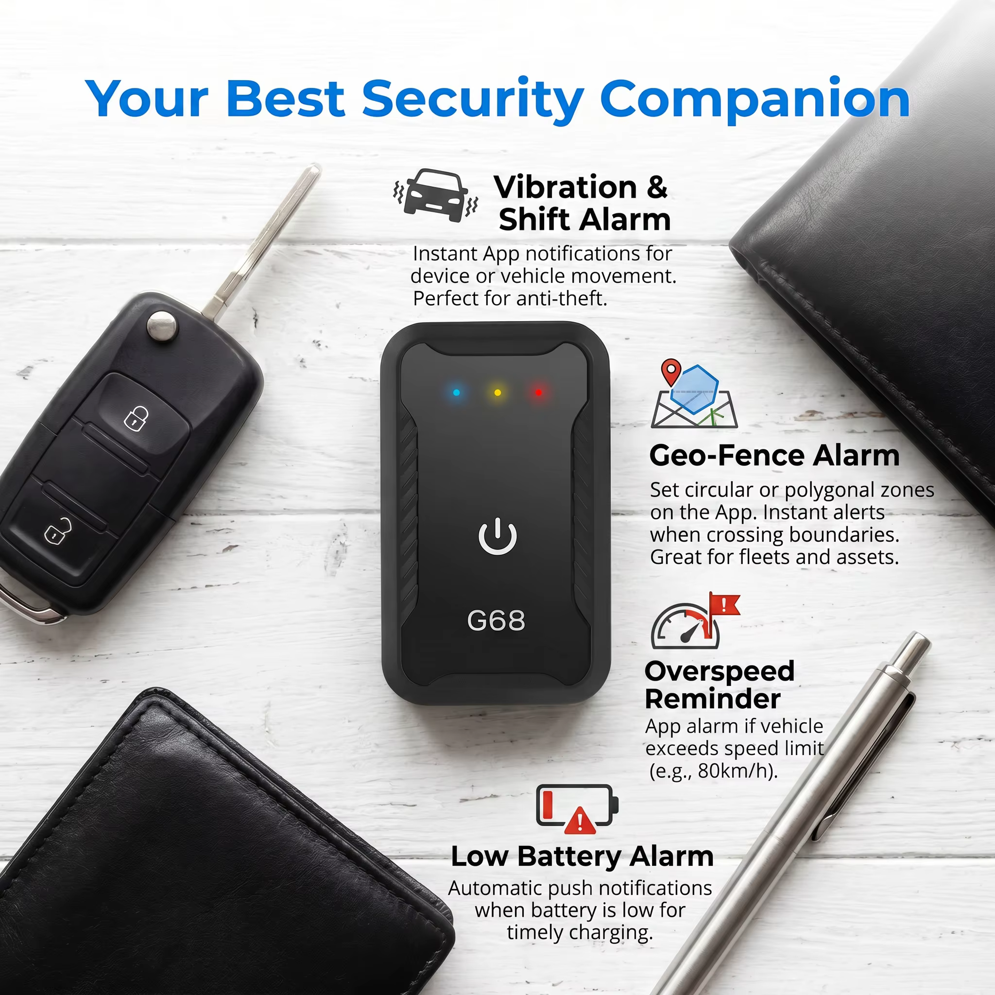 Mini traceur GPS 4G en temps réel avec alarme de géolocalisation, historique d'itinéraire pour animaux de compagnie, personnes âgées, enfants - Positionneur de voiture antivol