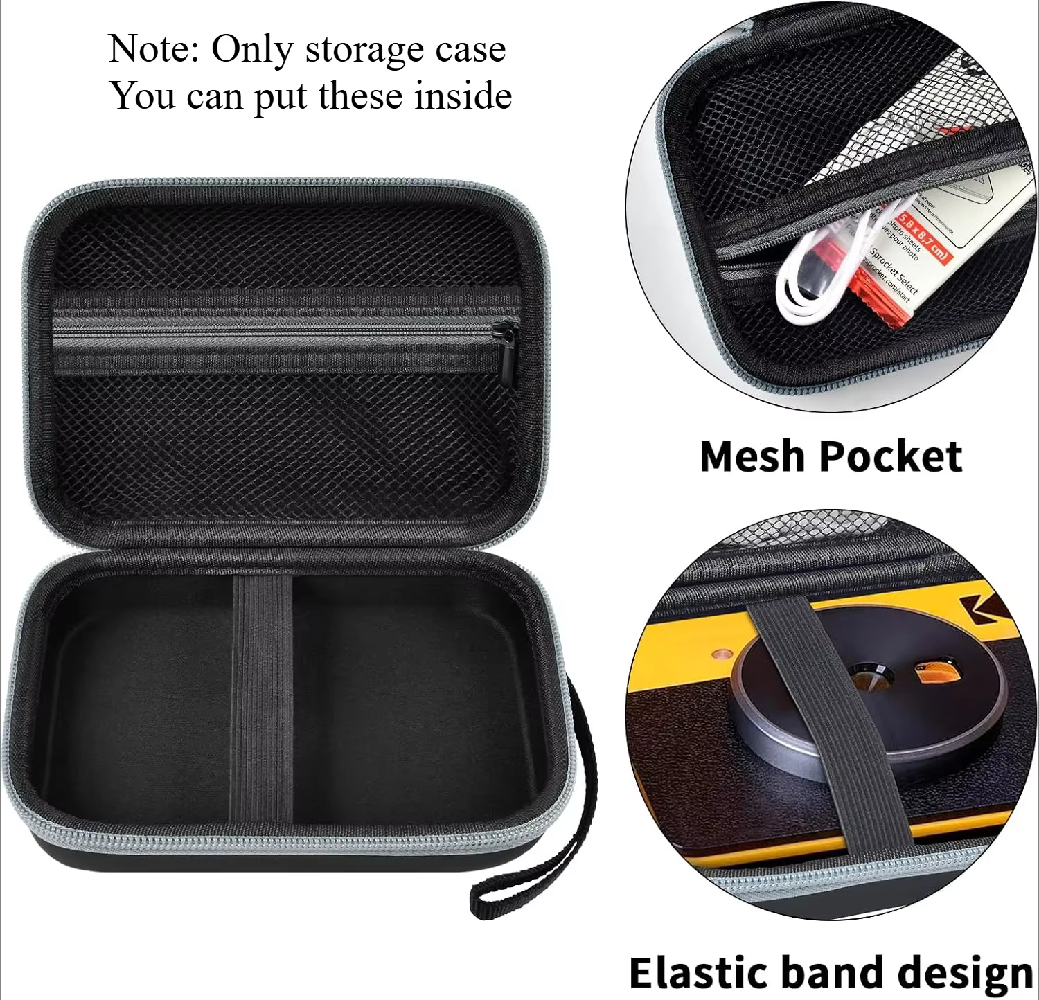 (COULE CASE) Étui pour appareil photo imprimé pour appareil photo instantané sans fil Kodak Mini Shot 3 Retro 4PASS et imprimante photo, transport d'imprimante photo