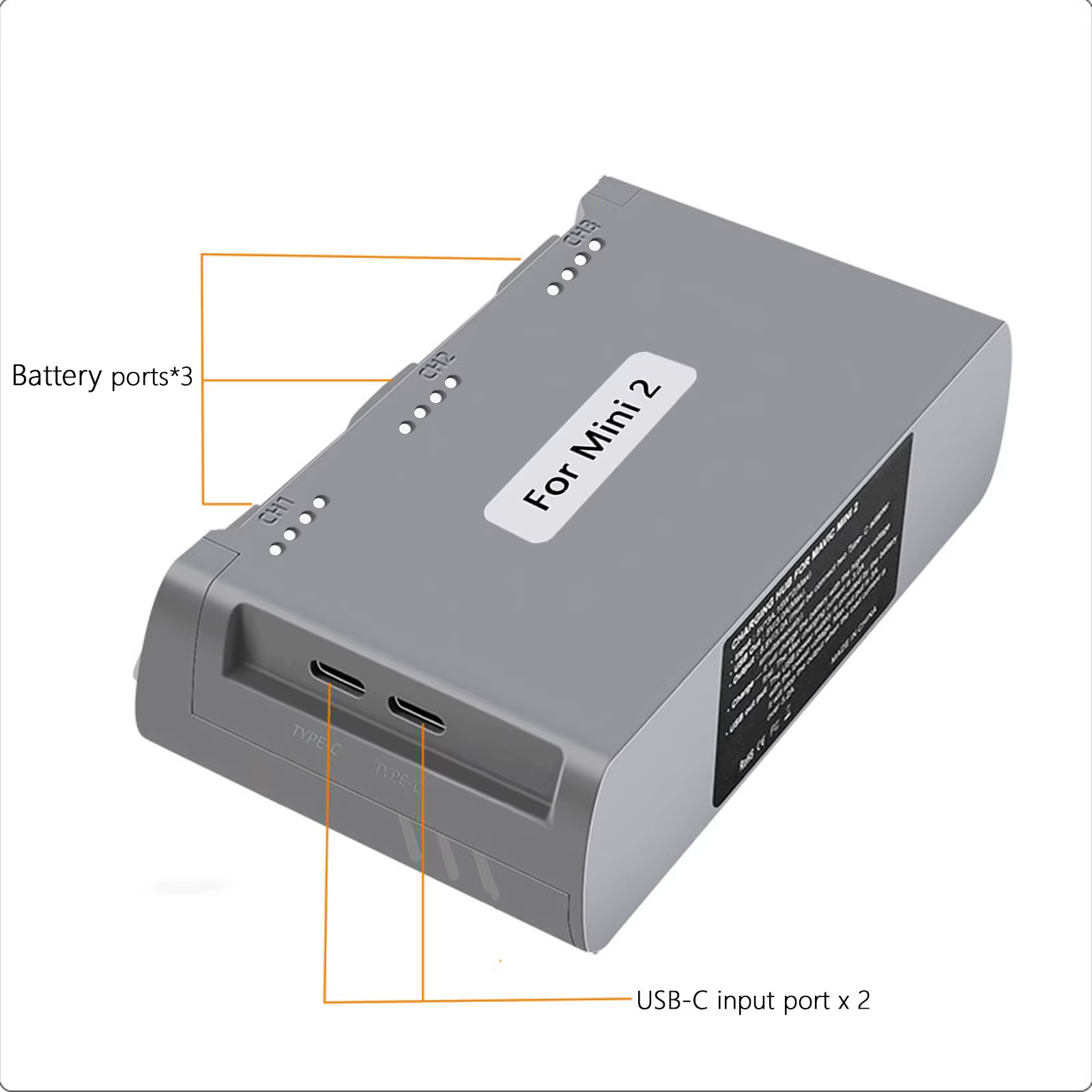 Pour DJI Mavic Mini 2, Mini SE, Mini 4K, Mini 2 SE batterie et Hub de charge à trois voies Mini 2 Batteries de vol intelligentes