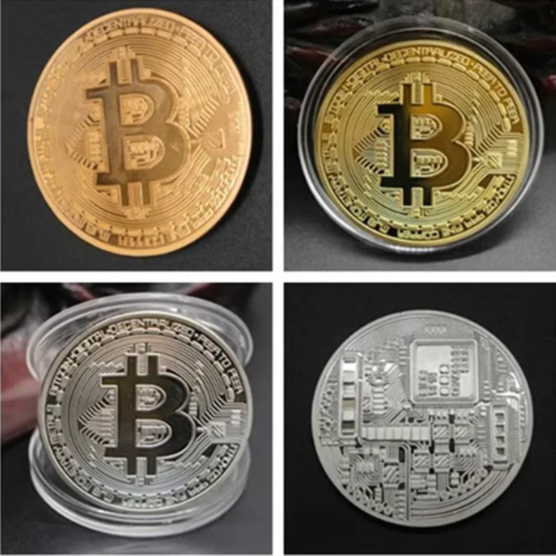 Bitcoin pièce BTC métal Antique Imitation plaque d'or à collectionner Art Collection cadeau physique commémoratif Casascius Bit d