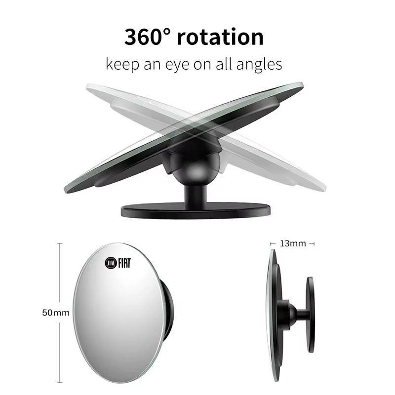Rétroviseur de voiture 360 °   Petit miroir rond, accessoires automobiles pour FIAT 500 Ducato Panda Grande Punto Tipo Abarth Pulse 600 500L