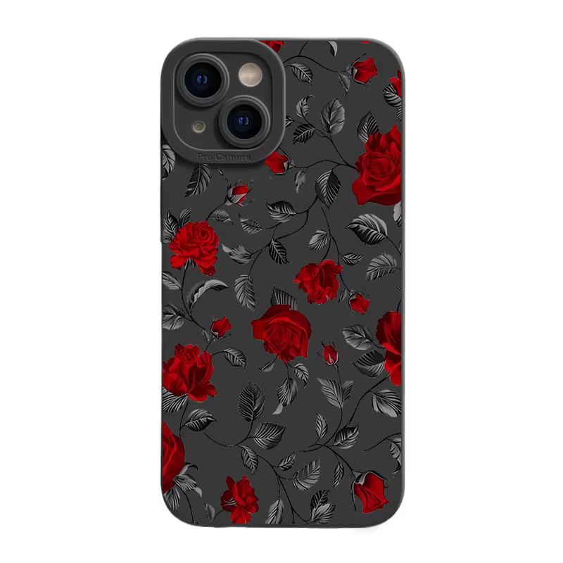 Coque de téléphone antichoc Rose Fashion, coque en silicone souple, iPhone 15, 14, 13, 12, 11 Pro Max, Mini, XS, Poly X, 7, 8 Plus, 256, rétro, nouveau