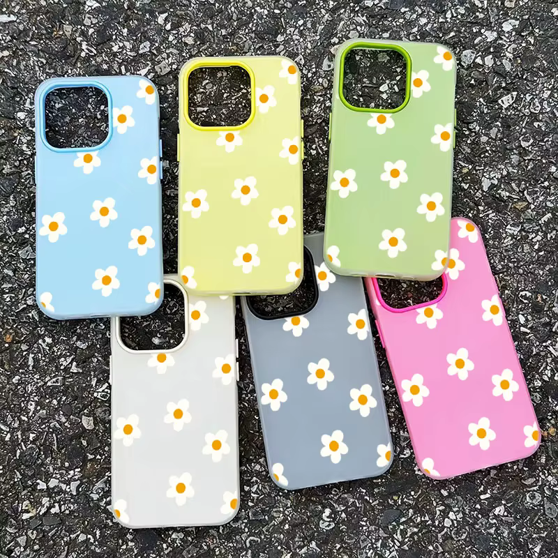 Coque mate 2 en 1 à motif de petite fleur d'oranger, étui pour iPhone 17 16 Pro Max Air 15 14 Plus 13 12 11 XS X XR 16Plus 16E
