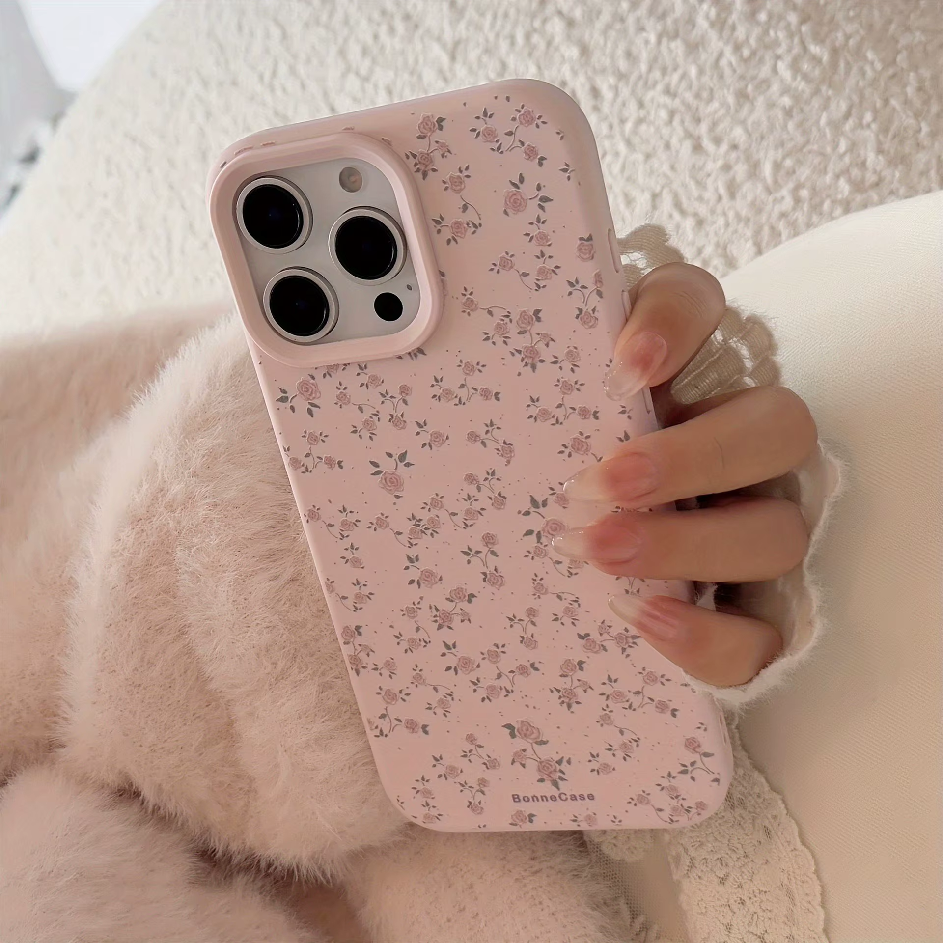 Coque de téléphone Rose Fleurie Fraîche en TPU, Housse de Protection Souple pour iPhone 17 11 12 13 14 15 16 Pro Max 16 Plus 17 Air Candy Fundas