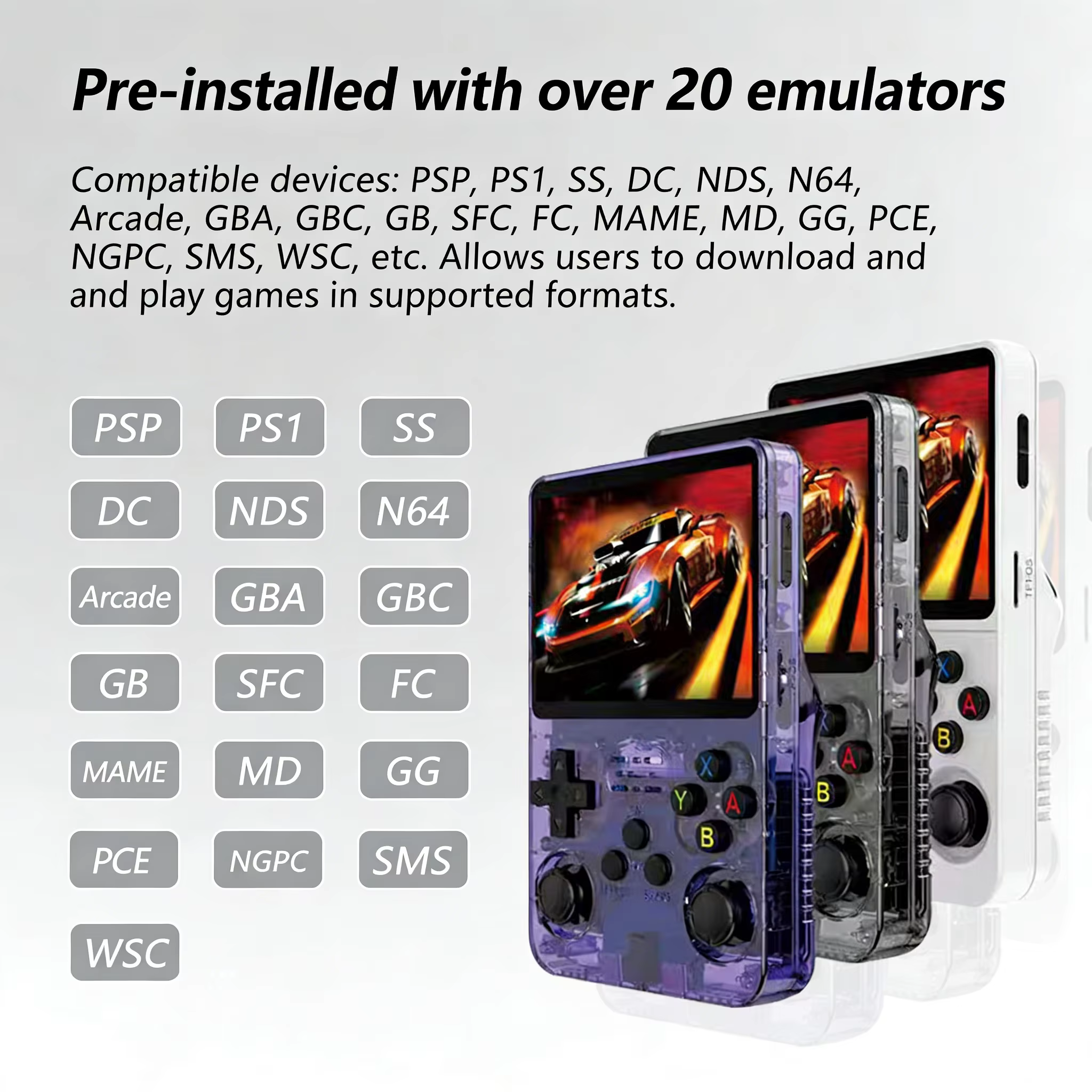 Console de jeu rétro portable R36S Mini, écran IPS 3,5 pouces, stockage 128 Go, lecteur multimédia vidéo de poche pour jeux décontractés