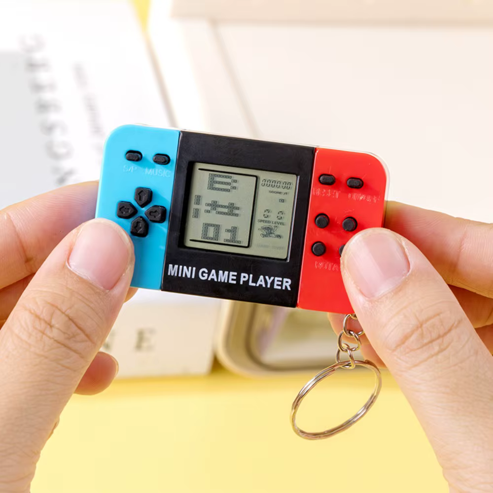 Console de jeu portable Mini Tetris 2026, Jouet pendentif porte-clés électronique classique et nostalgique