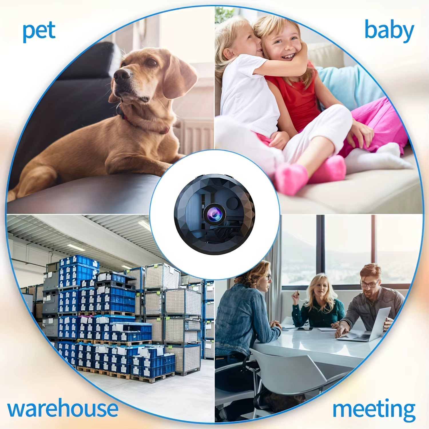 Mini caméra WiFi 1080P HD Caméra de sécurité sans fil Protection de sécurité Surveillance vidéo vocale Version nocturne Caméscope 2025 Nouveau
