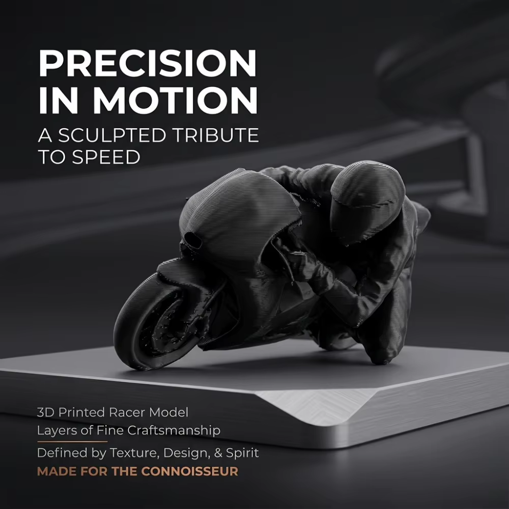 Figurine de motard de moto de course miniature cool, imprimée en 3D, ornement de bureau, décoration de bureau de jeu de course de moto, décoration d'étagère, modèle DIY, cadeaux