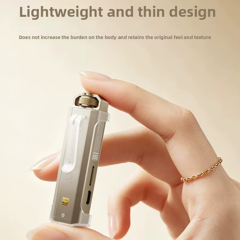 FiiO Snowsky NEST-ECHO NANO Lecteur MP3 portable mini avec clip dorsal, design transparent en TPU, ultra compact