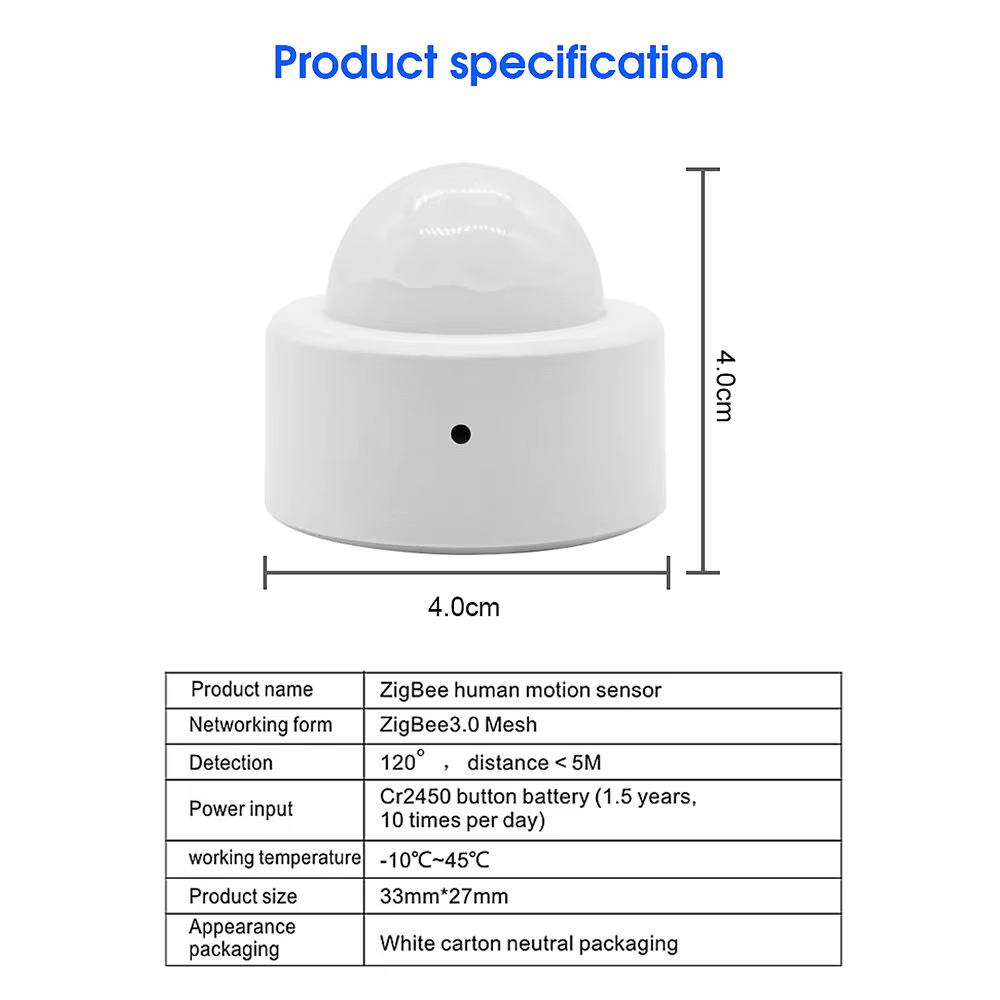 ONENUO-Mini détecteur de mouvement PIR intelligent, capteur infrarouge du corps humain, antivol, application Tuya, télécommande Smart Life, Tuya Zigbee