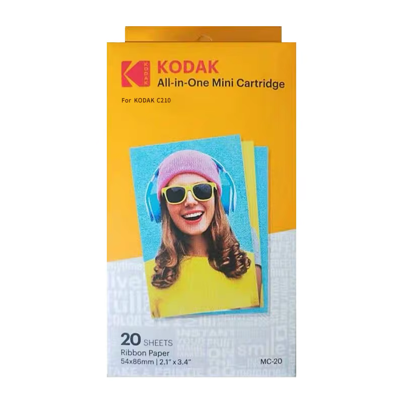 10-100 feuilles classique Kodak Mini 2/Shot ensemble de cartouches d'encre tout-en-un Kodak C210 papier d'impression dédié papier photo pour téléphone portable