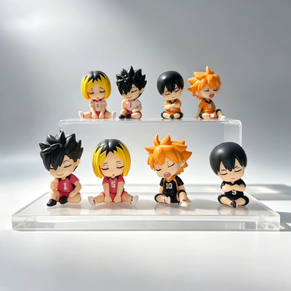 Figurine miniature Haikyuu en PVC, personnage d'anime, décoration de bureau, décoration de voiture, objet de collection, cadeau pour les fans d'anime.