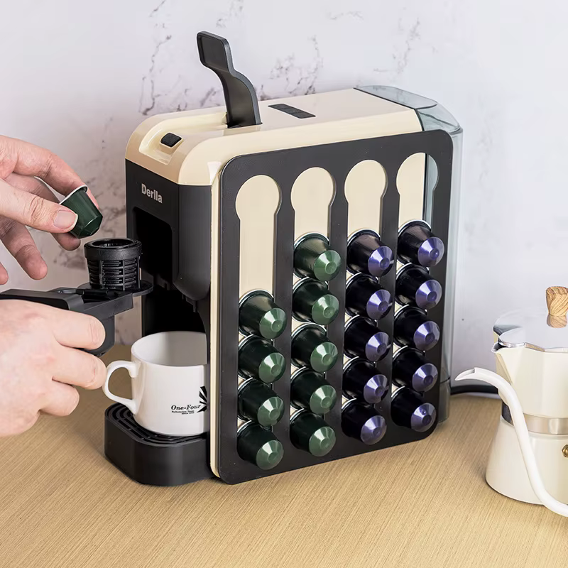 Support de capsules de café sans poinçon, présentoir de stockage de capsules de café, armoire murale, support de capsules, fournitures de café Barista