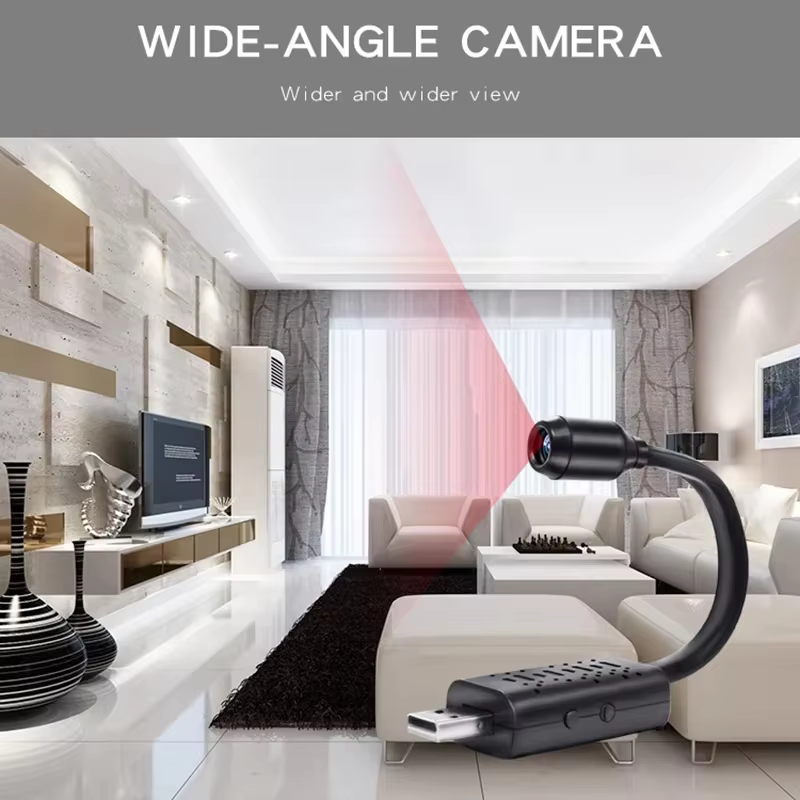 NOUVEAU Caméras de Surveillance WiFi USB 4K Mini avec Câble à Lentille Flexible, Détection de Mouvement, Enregistreur Vidéo, Caméscope de Sécurité 2026